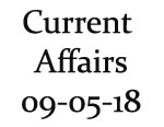 Current Affairs 9th May 2018