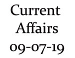 Current Affairs 9th July 2019