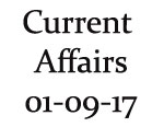 Current Affairs 1st September 2017