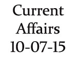 Current Affairs 10th July 2015