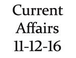 Current Affairs 11th December 2016