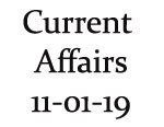 Current Affairs 11th January 2019