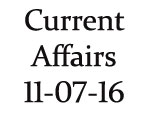 Current Affairs 11th July 2016