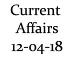 Current Affairs 12th April 2018