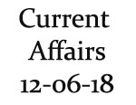 Current Affairs 12th June 2018