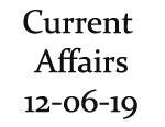 Current Affairs 12th June 2019 
