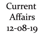 Current Affairs 12th August 2019