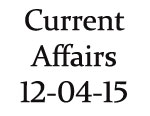 Current Affairs 12th April 2015