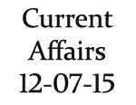 Current Affairs 12th July 2015