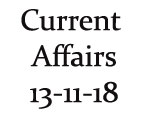 Current Affairs 13th November 2018