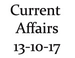 Current Affairs 13th October 2017