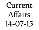 Current Affairs 14th July 2015