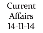 Current Affairs 14th November 2014