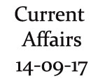 Current Affairs 14th September 2017