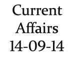 Current Affairs 14th September 2014
