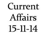 Current Affairs 15th November 2014