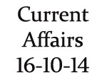 Current Affairs 16th October 2014