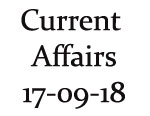 Current Affairs 17th September 2018