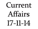 Current Affairs 17th November 2014