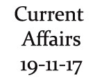 Current Affairs 19th November 2017