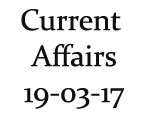 Current Affairs 19th March 2017