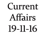 Current Affairs 19th November 2016
