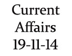 Current Affairs 19th November 2014