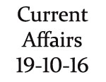 Current Affairs 19th October 2016