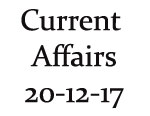 Current Affairs 20th December 2017
