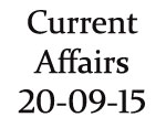 Current Affairs 20th September 2015