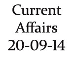 Current Affairs 20th September 2014