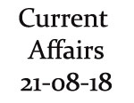Current Affairs 21st August 2018