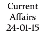 Current Affairs 24th January 2015