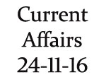 Current Affairs 24th November 2016