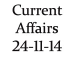 Current Affairs 24th November 2014