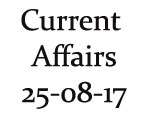 Current Affairs 25th August 2017
