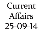 Current Affairs 25th September 2014