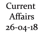 Current Affairs 26th April 2018