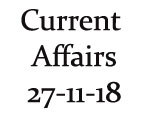 Current Affairs 27th November 2018