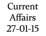 Current Affairs 27th January 2015