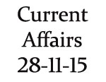 Current Affairs 28th November 2015