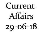 Current Affairs 29th June 2018