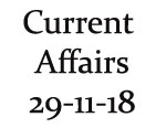 Current Affairs 29th November 2018