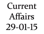 Current Affairs 29th January 2015