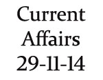 Current Affairs 29th November 2014