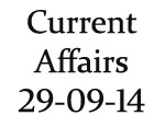 Current Affairs 29th September 2014