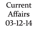 Current Affairs 3rd December 2014