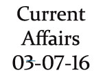 Current Affairs 3rd July 2016