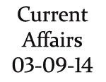 Current Affairs 3rd September 2014