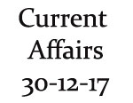 Current Affairs 30th December 2017